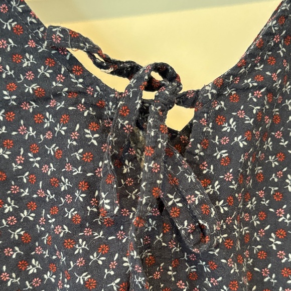 Madewell Navy Floral Blouse - Picture 6 of 7